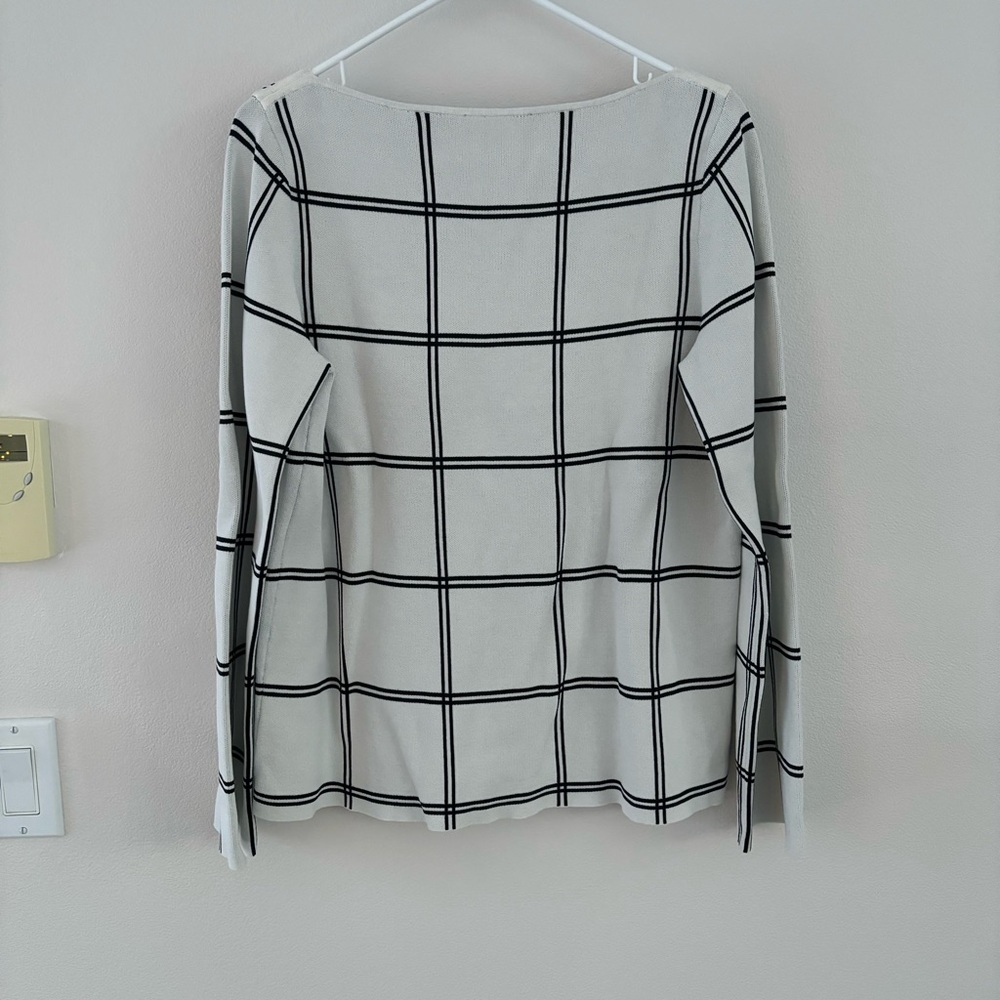 Ann Taylor Loft Windowpane Crew Neck Sweater - Picture 7 of 9